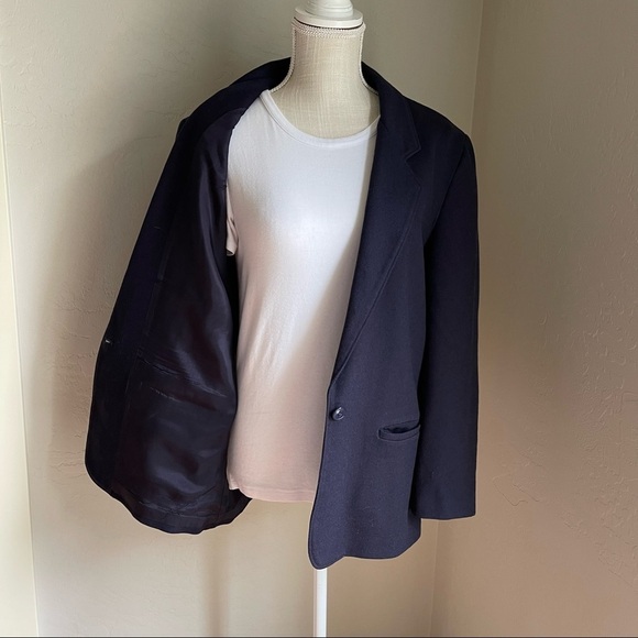 Vintage Wool Blazer Single Button Made in USA Size: 10 - Picture 6 of 9